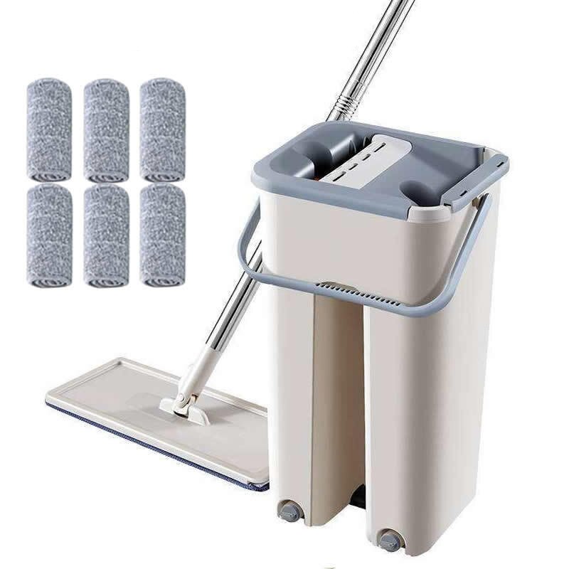 Nouvelle vadrouille magique automatique éviter le lavage des mains ultra-mince tissu de nettoyage des fibres maison cuisine plancher en bois paresseux collègues vadrouilles