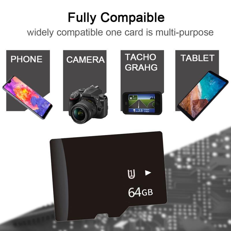 Micro Tf Card 8Gb 16Gb 32Gb 64Gb Klasse 10 Flash Geheugen Microsd-kaart Tf card Micro Kaarten Voor Smartphone Laptop