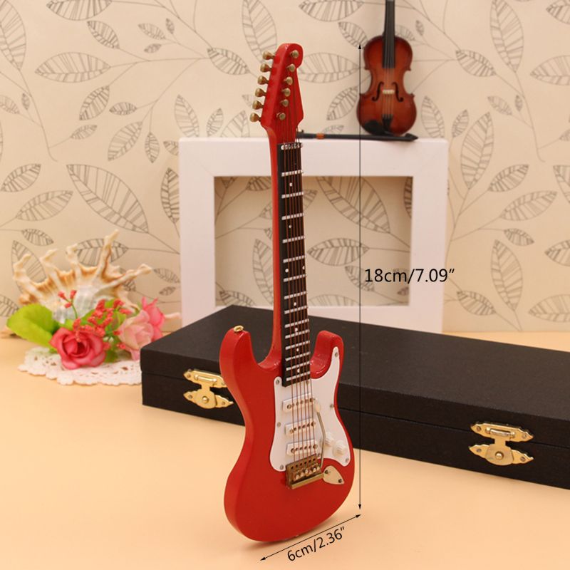 Mini Elektrische Gitaar Model Miniatuur Guitarra Replica Instrument Decor Ornament