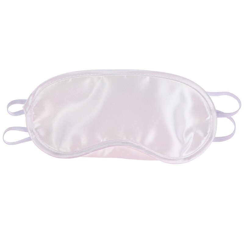 Antifaz para dormir de seda de viaje y con los ojos vendados, suave, con correa elástica, para dormir por la noche, 1 Uds.: white