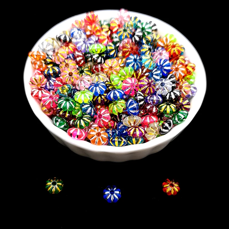 200 Uds. Hermosas cuentas con forma de flor espacio colorido para hacer joyas colgante collar pulsera DIY: Gris claro