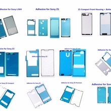 Completo set de pegatinas para Sony Xperia Z Z1 Z2 Z3 Z3 + Z4 Z5 Premium Z1 Z3 compacto LCD frontal etiqueta + carcasa trasera para batería pegamento adhesivo