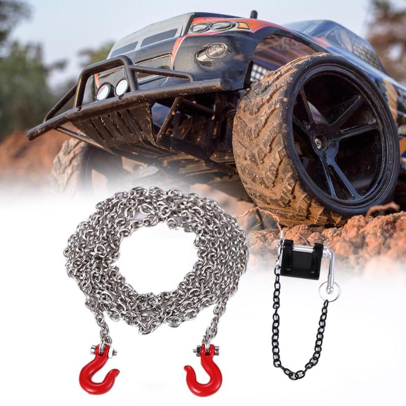 Universal- RC Raupe dauerhaft Schlepptau Kette Haken + Schäkel einstellen Schlag Farbe Abschleppen Kette mit Haken Abschleppen Schäkel einstellen Auto teile Zubehör