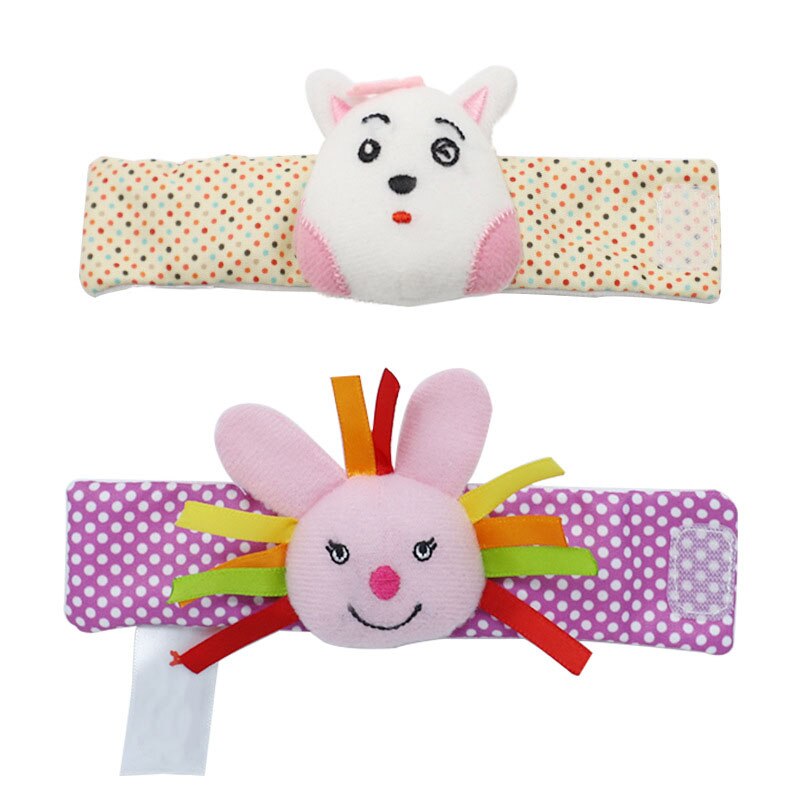 Baby Rammelaars Baby Speelgoed 0-12 Maanden Voor Pasgeborenen Baby Kids Kinderen Zachte Leeuw Uil Sokken Rammelaar Speelgoed Pols rammelaar Educatief Speelgoed: 2pcs Rabbit cat