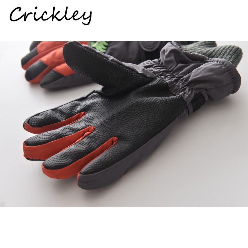Vliegtuig Print Winter Jongens Meisjes Handschoenen Waterdicht Antislip Dikke Warme Kids Wanten Skiën Sneeuw Sport Kinderen Handschoenen