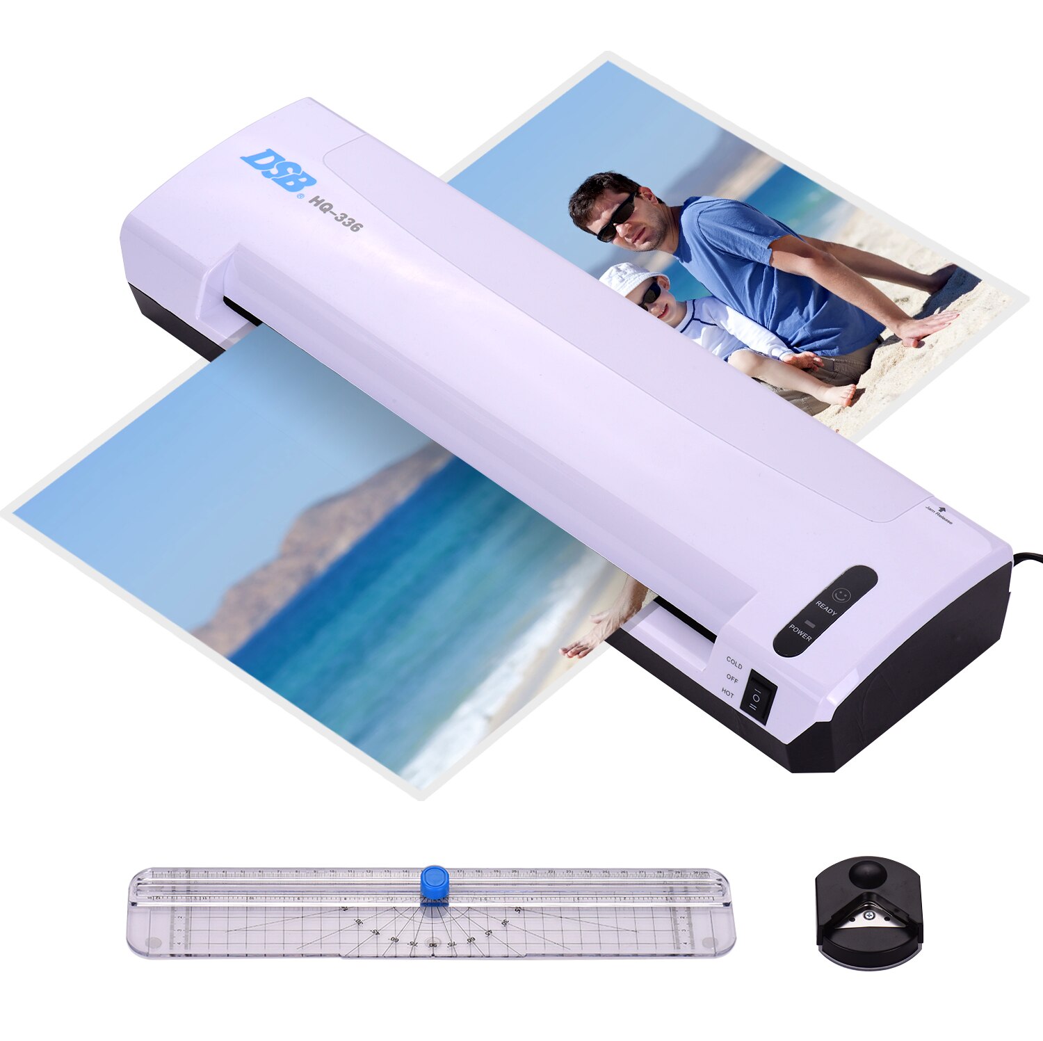 Laminadora A3 para documentos de fotos, máquina laminadora en frío y de 13 pulgadas de ancho de entrada, grosor de bolsa de 125mic con cortador de papel