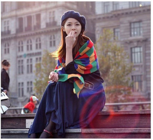 Kvinnor ull basker hatt söt enfärgad stilfull varm hatt