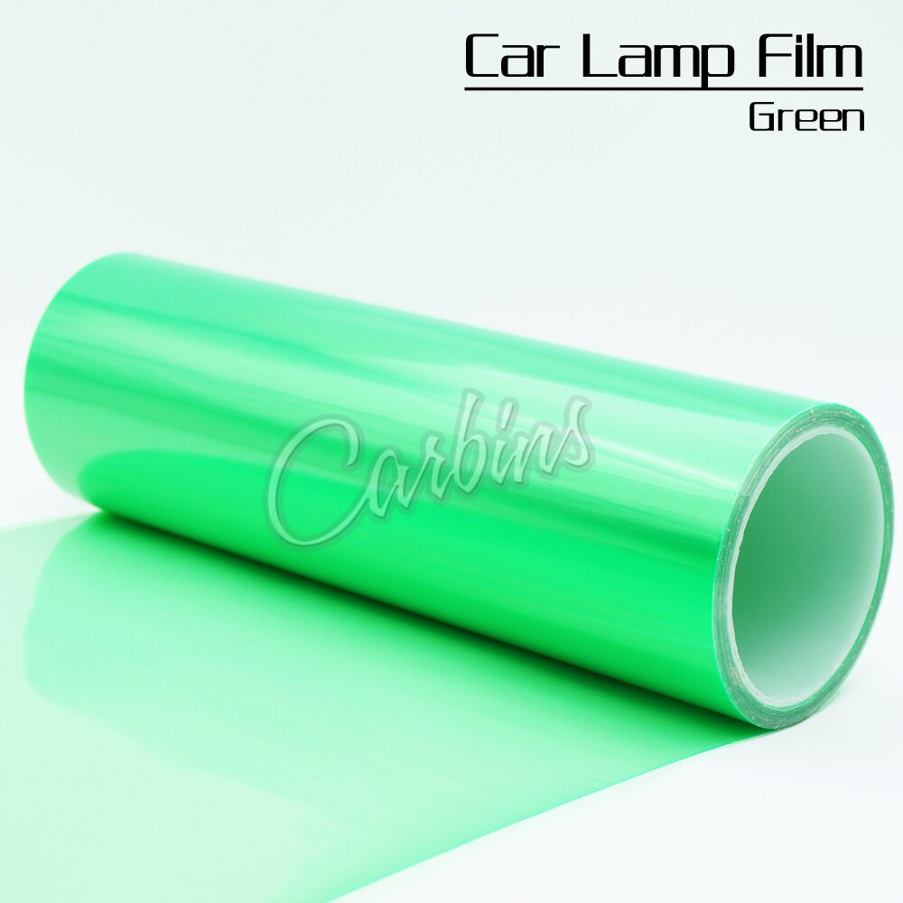 30*200cm Car Styling Headlights Taillights Translucent Vinyl Film Wateproof Protective Changing Color Auto Lights Film Sticker: Green