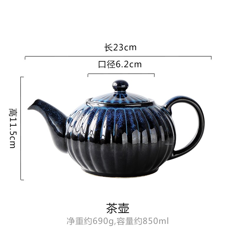 European Ceramic Teapot Set Drinking Coffee Cup Tazas De Ceramica Creativas Luxury Drinking Set 6CTH001: Kettle