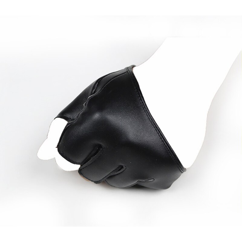 Gants moulants demi-doigt en simili cuir pour femmes, moufles Sexy, demi-paume, fête, pour dames, courts, noirs, tendance,