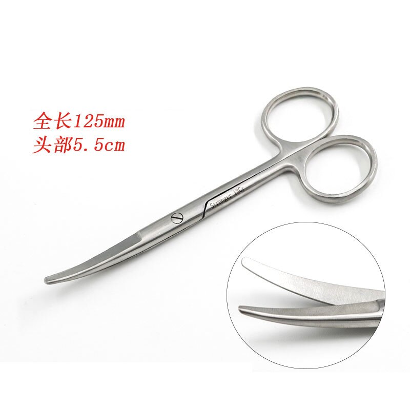 Tijeras para recoger globo ocular longitud completa 12,5 cm longitud puntiaguda 5cm