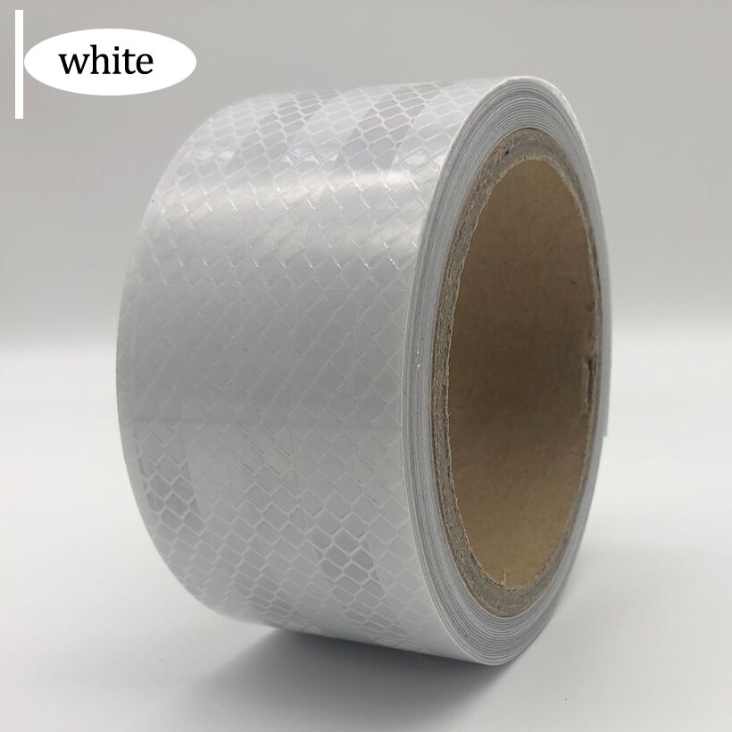 3M Auto Reflektierende Streifen Aufkleber Warnung Streifen-stil Dekoration Film Sicher Motorrad Baby Auto Reflektieren Straße Sicherheit Band: Weiß