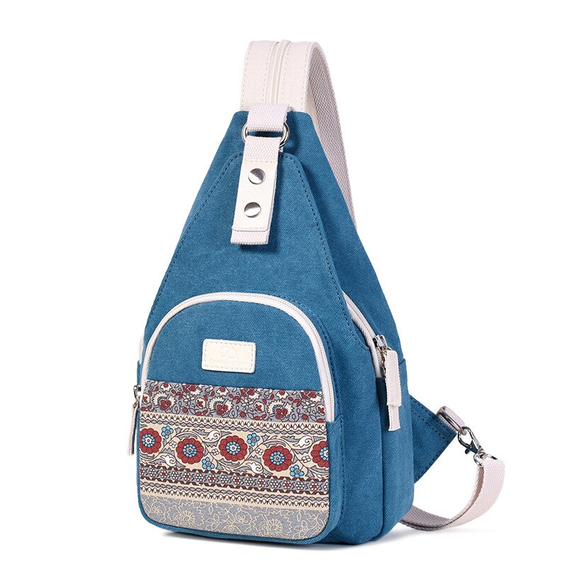 Canvas borsttas unisex casual tas persoonlijkheid etnische retro schoudertas