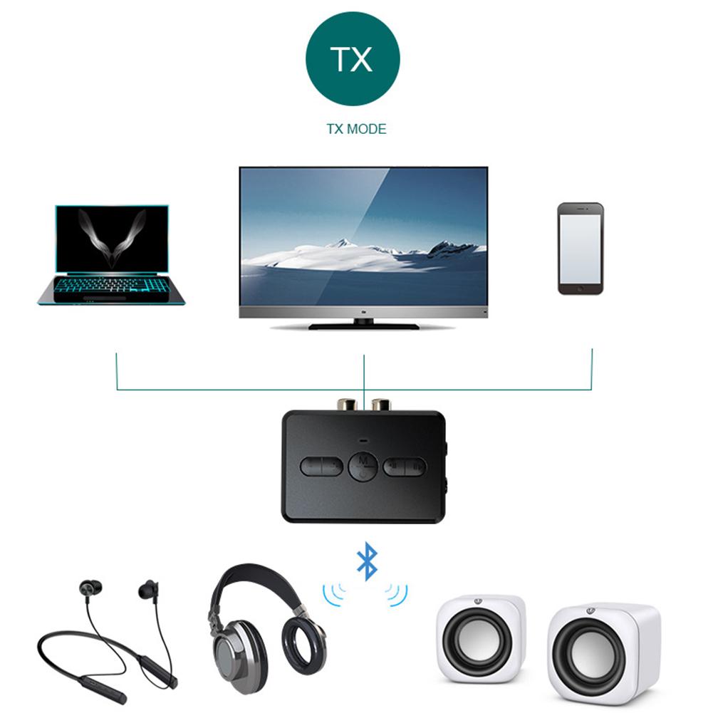 Bluetooth-compatible Transmitter Receiver 2-in-1 Transceiver Car Computer Tv Speaker Stereo Adapter