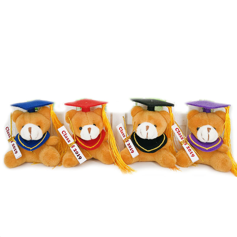 30 pcs/lot, class of ,7cm plush graduation teddy bear keychain, stuffed graduation teddy bear, graduation ,