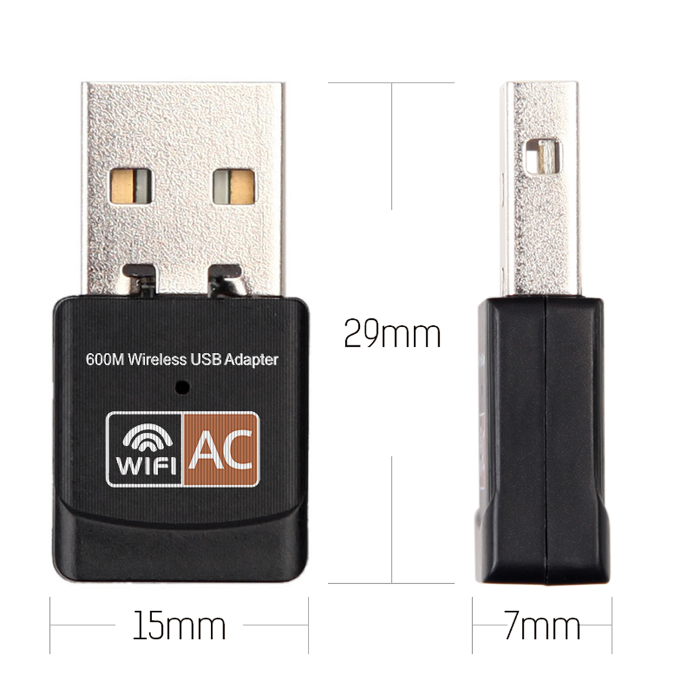 600Mbps Dual Band WiFi Adapter 2.4G / 5G Hz Wireless Lan USB PC WiFi Adapter 802.11AC Wireless Network Card