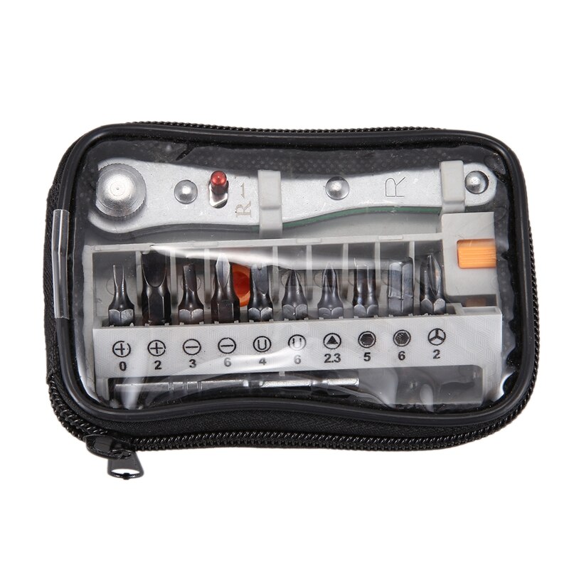 12 Pcs/Set Bicycle Repair Kit Mini Ratchet Screwdriver Tool Durable Multifunctional Mountain Bike Repair Kit Bag