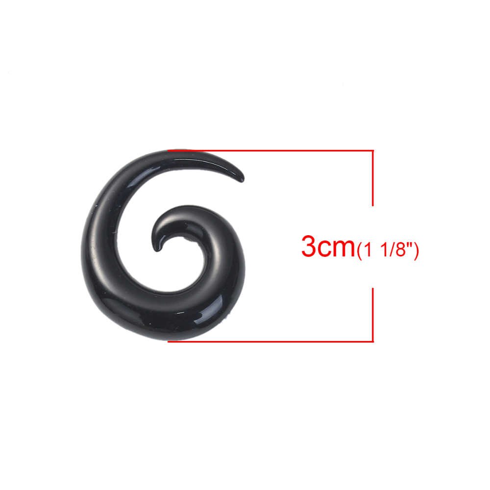 DoreenBeads Acrylic Spiral Taper Tunnel Ear Stretcher Plugs Expanders Men Body Jewelry Tragus Ear Plugs, 1 PC: 6mm