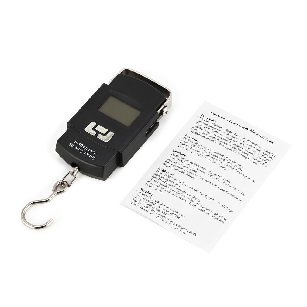 50kg 5g Lcd Screen Weight Digital Electronic Balance Digital Hanging Bag Scale With Backlight And Hook