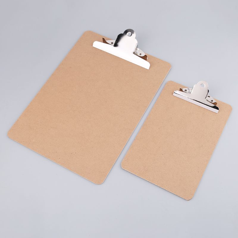 Portable A4/A5 Wooden Writing Clip Board File Hardboard with Batterfly Clip for Office School Stationery Supplies
