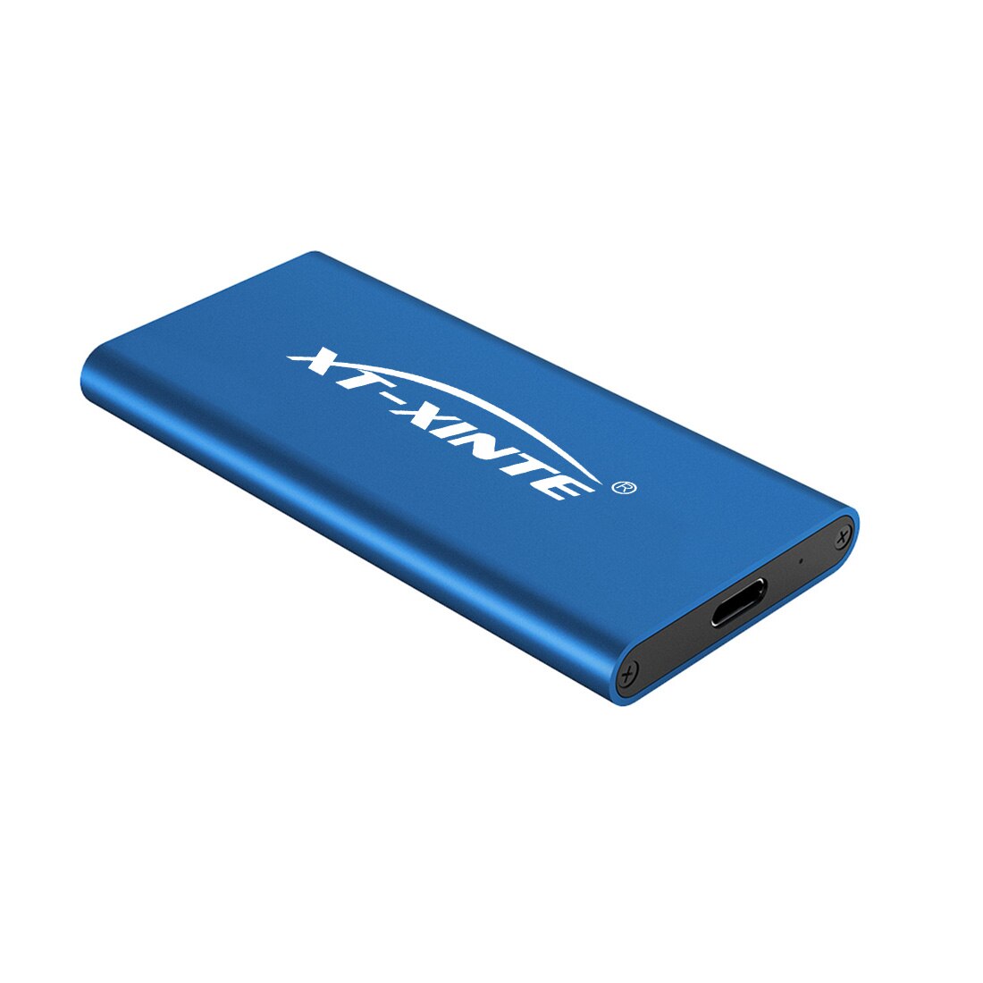 Caja de disco duro Mini SATA USB3.1 SSD tipo C, carcasa MSATA, 10gbps, Cable de caja de disco duro de alta velocidad, compatible con 30x25, 30x50 para Mac Book: Blue