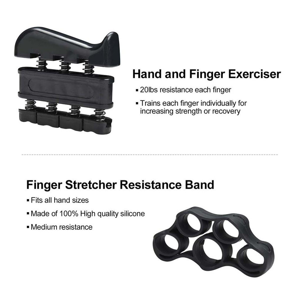 Muscleurs de Main Pince à Main Hand Grip 5 pièces Exerciseur de Poignet Réglable Résistance Réglable pour Patients Souffrant de Blessures à La Main Les Athlètes et Les Musiciens