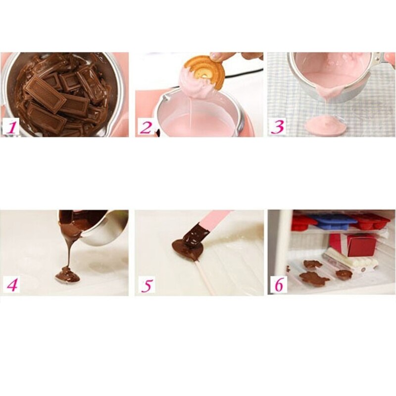 Elektryczny topielnik robić czekolady wytrzymały plastikowy tygiel robić topienia czekolady ze stali nierdzewnej elektryczny topiarka robić fondue 19QE