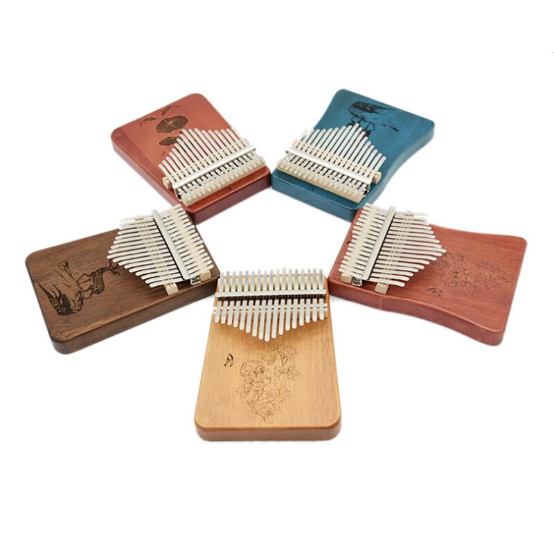 God kalimba musikinstrument bærbar 17 tangenter akacie tommelfinger klaver melodi hammer kalimba mbira keyboard