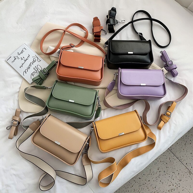 Schoudertas dames eenvoudige diagonale tas werkende dame dagelijkse tas vierkante jeugd boodschappentas pu leer groen