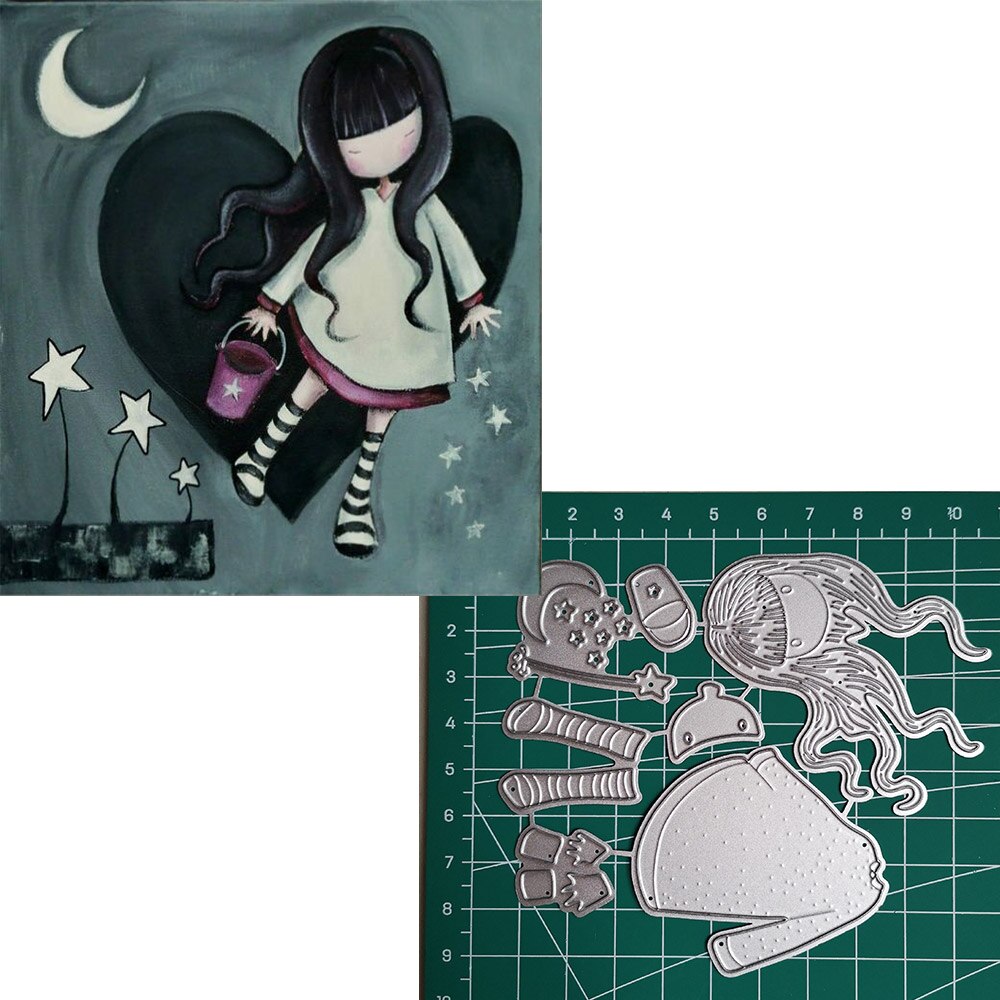 Craft Paper Dies Cut For Card Making Spain Girl Doll Diy Scrapbooking Dies Metal Embossing Nouveau Arrivage 30: 36
