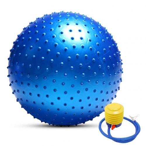 75Cm Ronde Workout Fitness Opblaasbare Body Balance Pilates Yoga Bal Met Pomp: Blauw