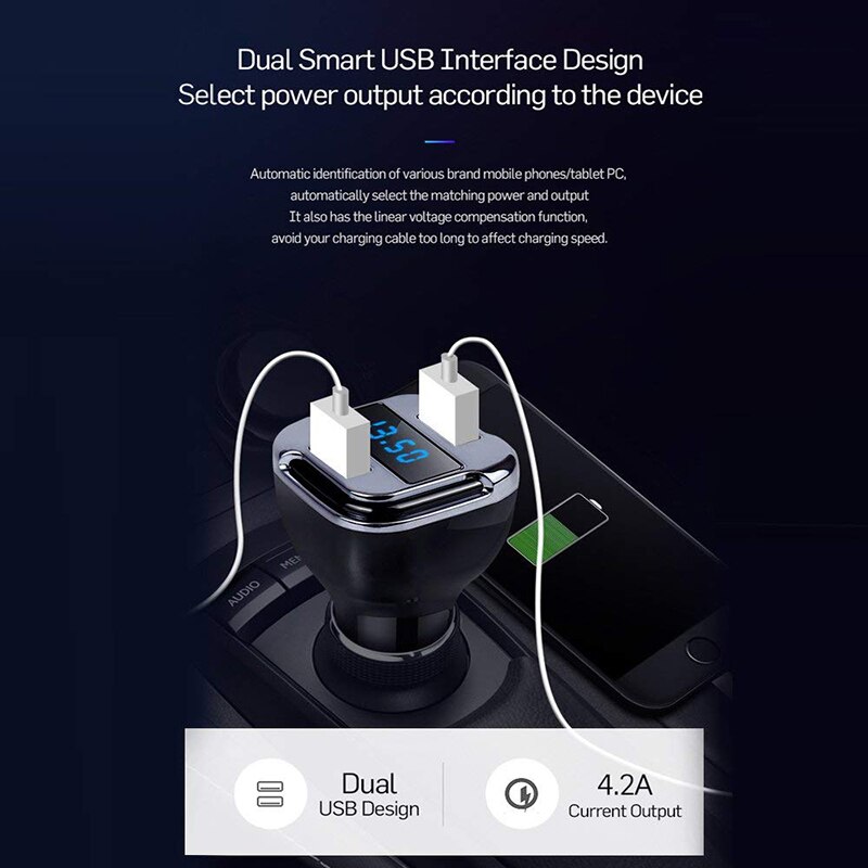 GPS Dual USB Car Charger 2 Port USB Adapter Quick Charger GPS APP Instelling Controle Auto-onderdelen