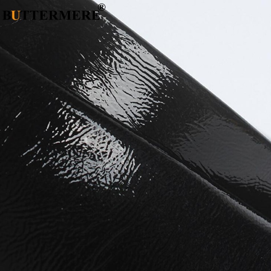 BUTTERMERE Leather Woman Beret Black Vintage French Painter Hats Female Solid Casual Autumn Classic Artist Caps Berets Hat Lady