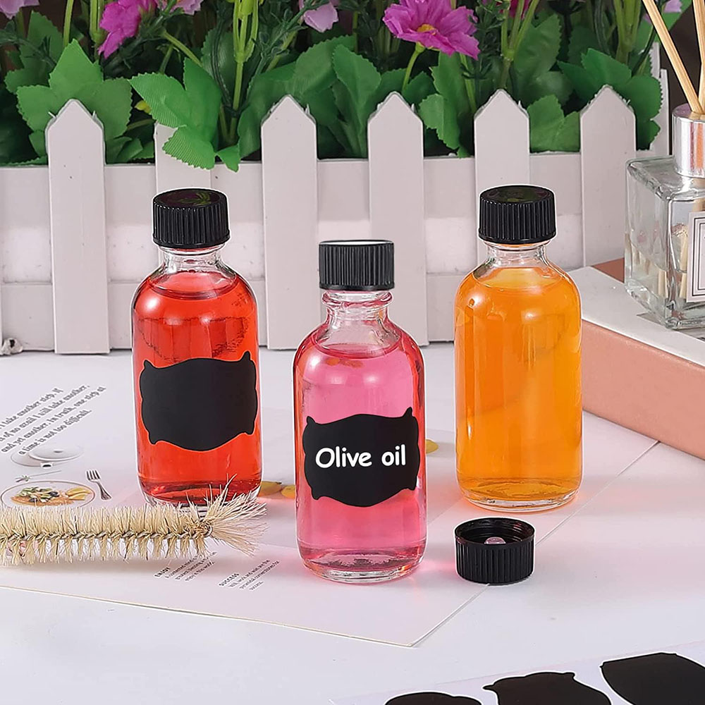 Glazen flessen met doppen, Wellness Shot-flessen Monsterflessen voor Bourbon Whiskey, drank, drank, oliën, tinctuur, hete saus, sap