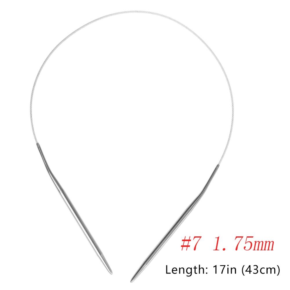 43 Cm Rondbreinaald Rvs Rondbreinaalden Haak Pins Handwerken Tool Handgemaakte Accessoires Duurzaam Naaien: Size 7