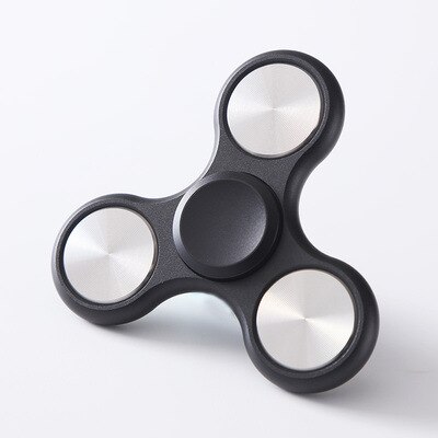 Aluminium Vingertop Gyro Rvs Vinger Gyro Magic Stress Roterende Fidget Spinner Kinetische Speelgoed Volwassen Speelgoed: Black