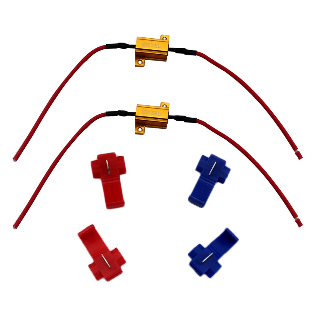 2 stuks 10w ohm cnabus-belastingsweerstand voor auto richtingaanwijzer led-lampen mistlamp canbus mistlamp led 39 belastingsweerstand