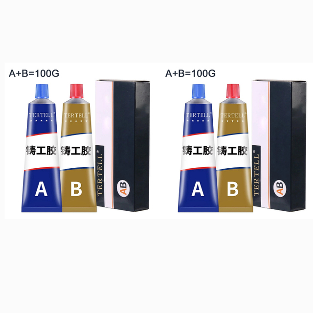 100/50/20g Metal Repair Adhesive High Strength Bonding Sealant Weld Seam Metal Adhesive Heat Resistance Strong Casting AB Glue: WHITE
