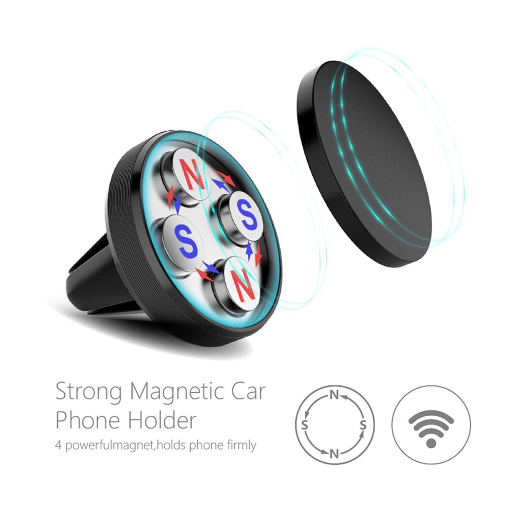 Bil magnetisk telefonholder i deflektor, universal magnetisk holder, telefon magnetisk holder