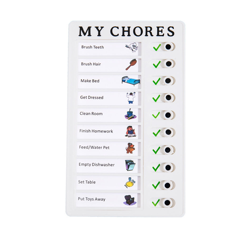 Reusable Memo Pad Chores Checklist Daily Planner Memo Chore Chart Detachable Board for Kid Self-discipline Routine Planning Card: Burgundy