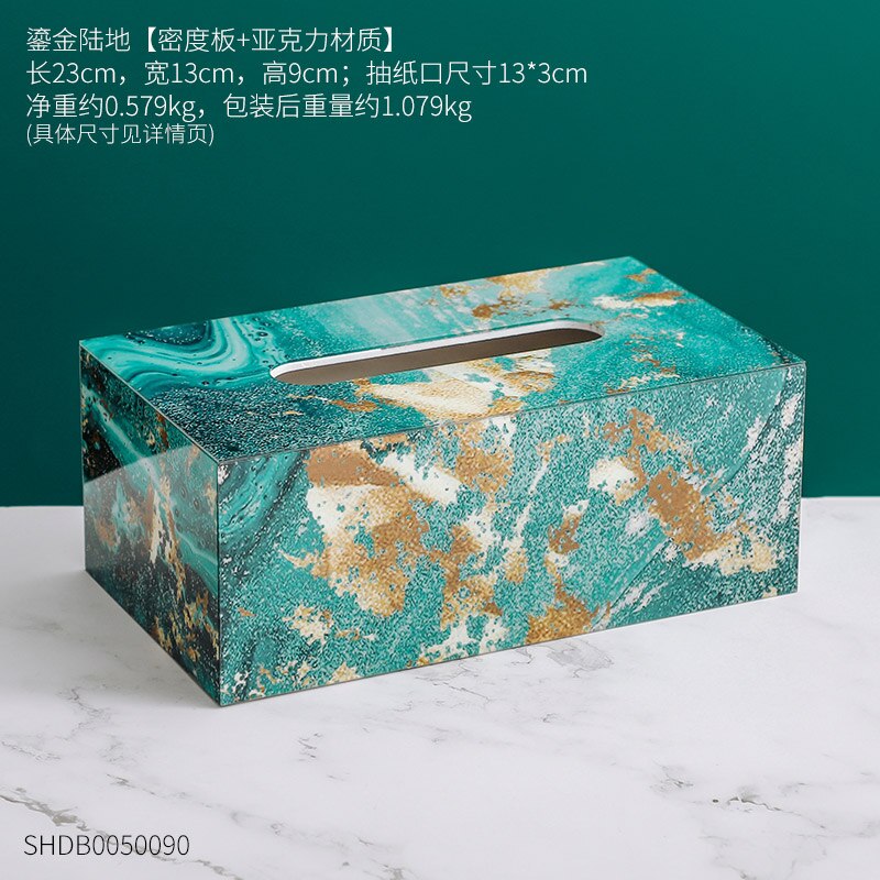 Marble Texture Tissue Box Acrylic Material Desktop Toilet Napkin Holder Office Desk Living Room Bedroom Tissue Protection Box: D