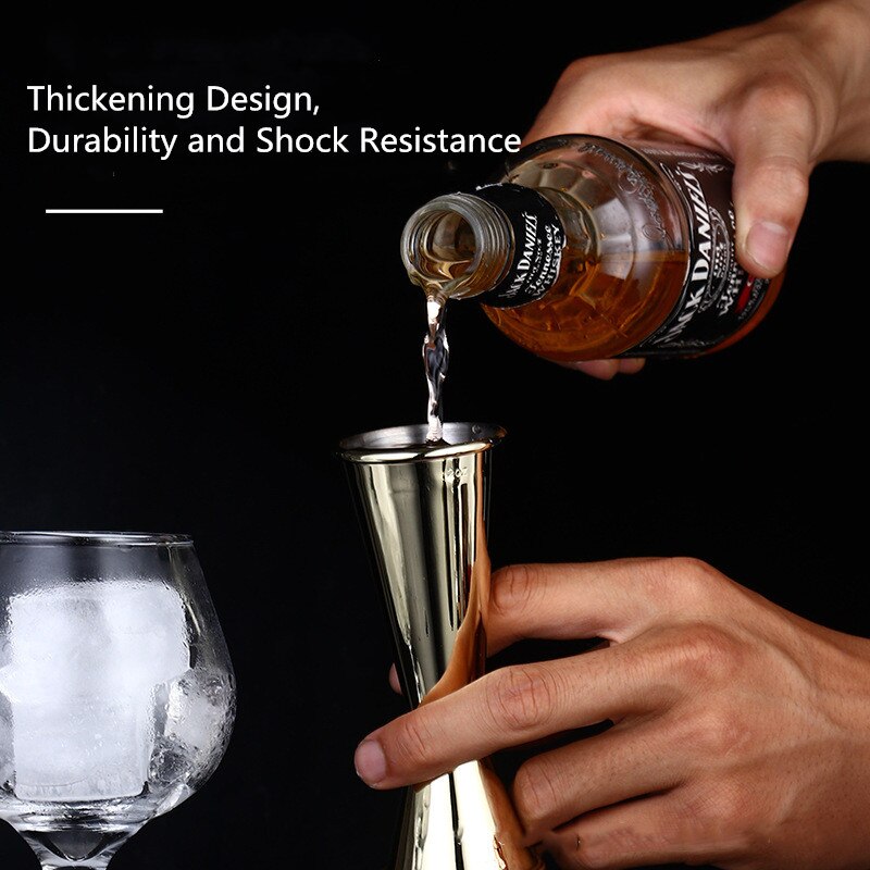 30/60ml Cocktail Wine Drinks Whisky Measure Cup Jigger 1oz 2oz Double Head Stainless Steel Measuring Cup Home Party Bar Tool