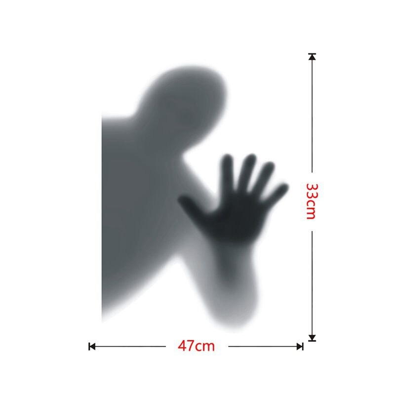 Halloween Horror Shadow Glass Stickers Bathroom Door Stickers Self-adhesive Paper Window Wall Sticker Decoration