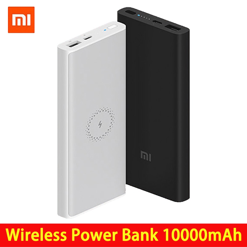 Xiaomi Wireless Power Bank 10000 mAh USB Type C Mi Powerbank Portable Qi Fast Wireless Power bank charger for Xiaomi iPhone