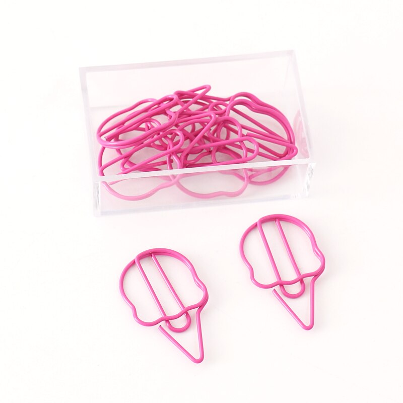 Tutu 10 st/kartong kawaii glass gem söt metall bokmärke dekorativ fil memo klämmor brevpapper  h0321