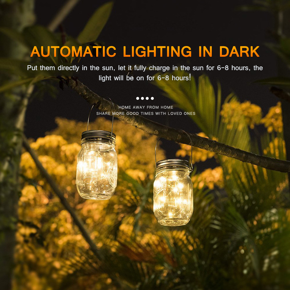 Einmach glas Lampe Solar- flasche Lichter Garten Rasen Ornament Lampe tragbare Glas Einmach glas Lampe wasserdichte vertikale Sonnen lampe (keine Gläser)
