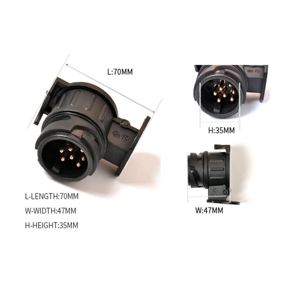 12V 13 To 7 Pin Plug Adapter Electrical Converter Truck Trailer Connector BD Auto Accessories