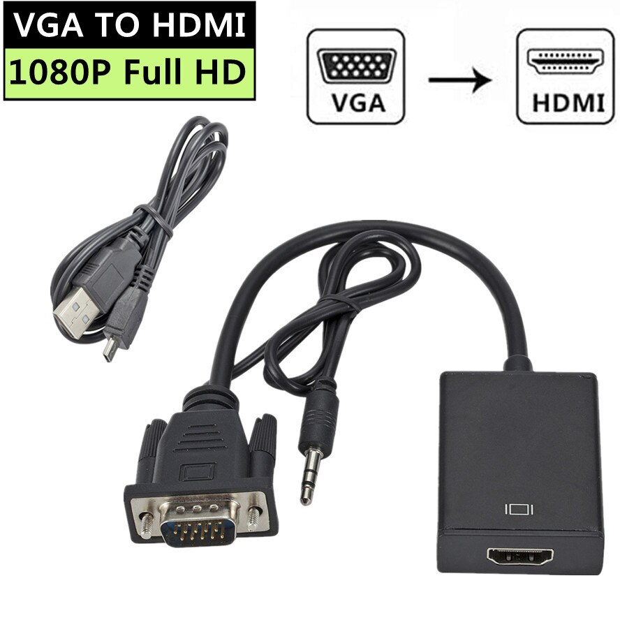 Hd 1080P Vga Naar Hdmi-Compatibel Converter Adapter Vga Adapter Voor Pc Laptop Naar Hdtv Projector Video Audio hdmi Naar Vga Hd: Product A