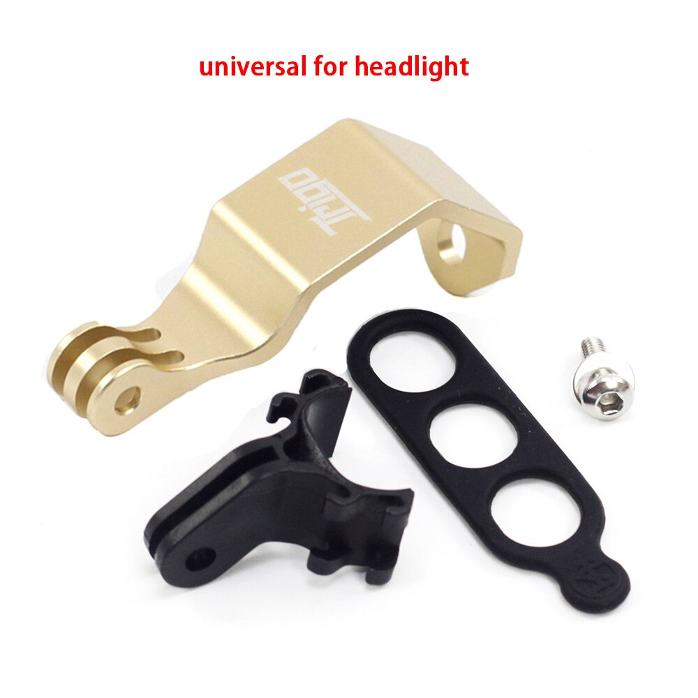 Fietskoplamphouder voorvork sportcamerahouder voor brompton 3 sixty opvouwbare fiets racefiets gopro cateye gaciron niterider: Goud universeel