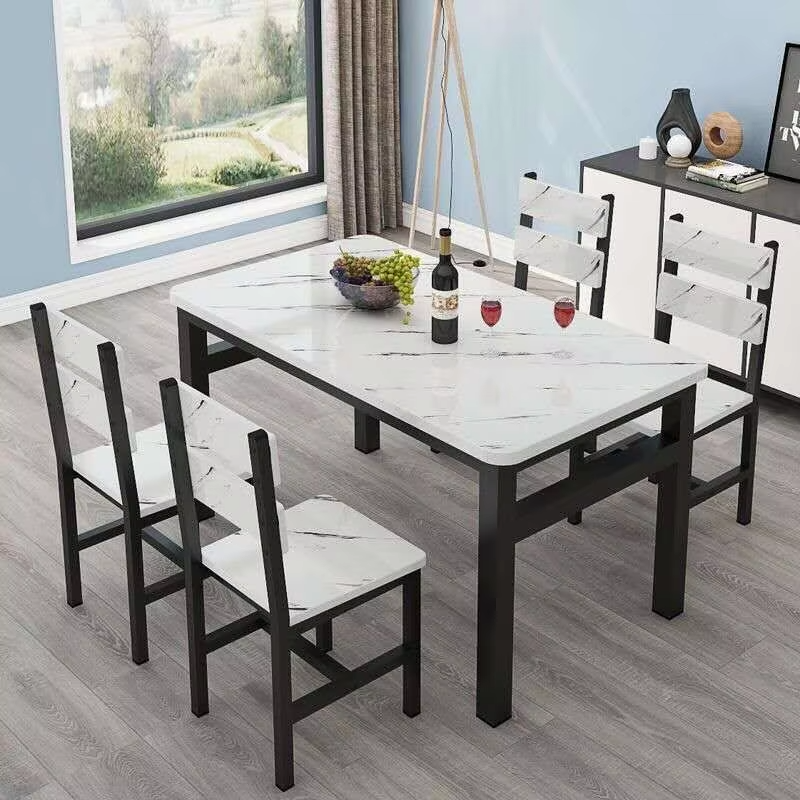 Esstisch mit Stuhl, 1-Tisch, schlicht und , Ich bin modernen Marmor, Heimtisch, Restaurant-Ess-einstellen